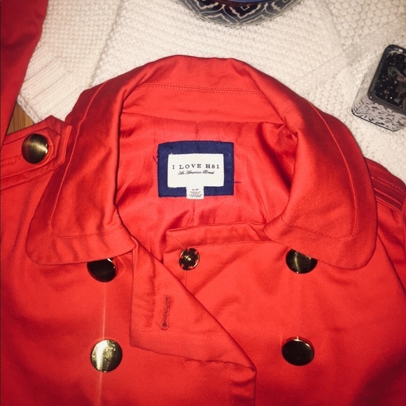 Red water resistant parka style jacket - Picture 2 of 8